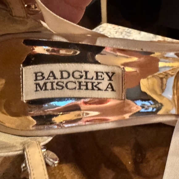 Badgley Mischka champagne heeled wedding / formal shoes. Box included - Picture 15 of 16
